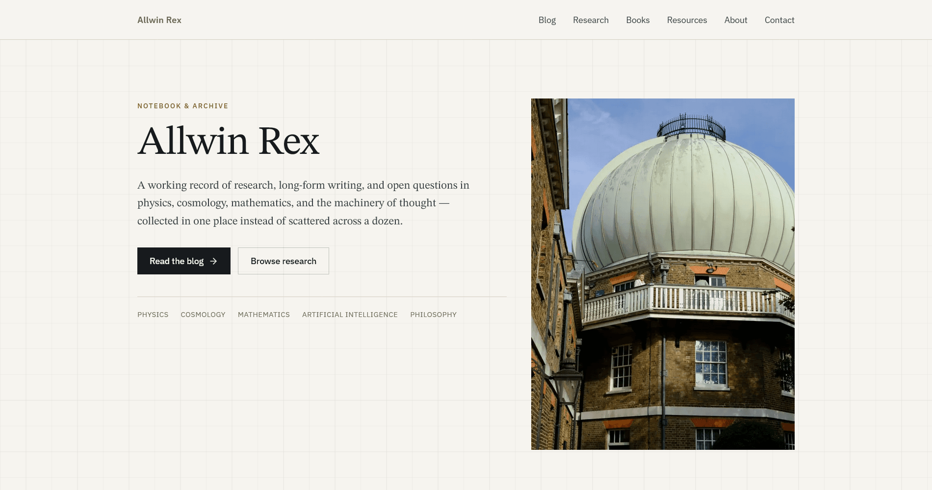 Allwin Rex blog website designed and developed by Antedon